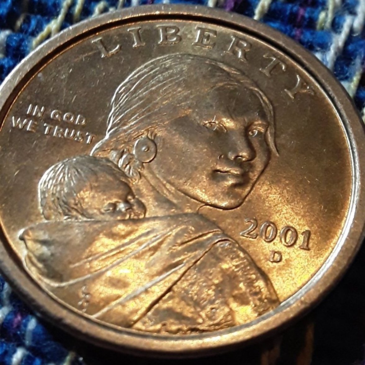 Today-I-Was-Gifted-A-Sacagawea-2001-D-Coin-Eagle-Back-Looking-4-More-Info