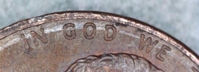 1987-Penny-Coin-Error--Bad-Strike--Silver-Tint