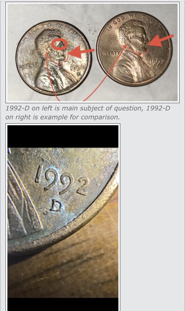 Cents-Like-This-Isn't-Common---1992-D-Lincoln-Cent---Pictures-And-Assumptions-And-Explanations