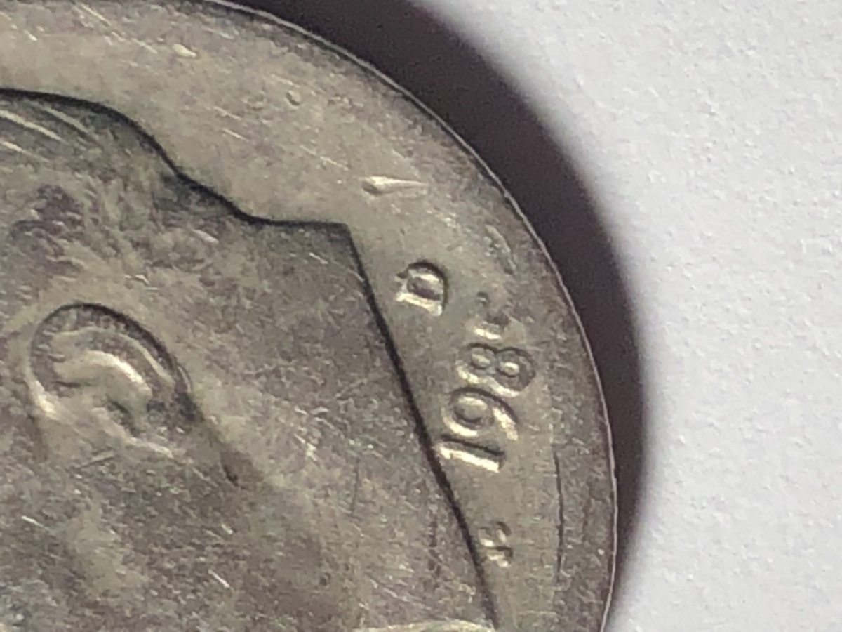 1985-Dime-With-Flattened-Rim