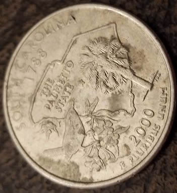 2000-D-South-Carolina-Quarter-Missing-L-And-I-In-Liberty