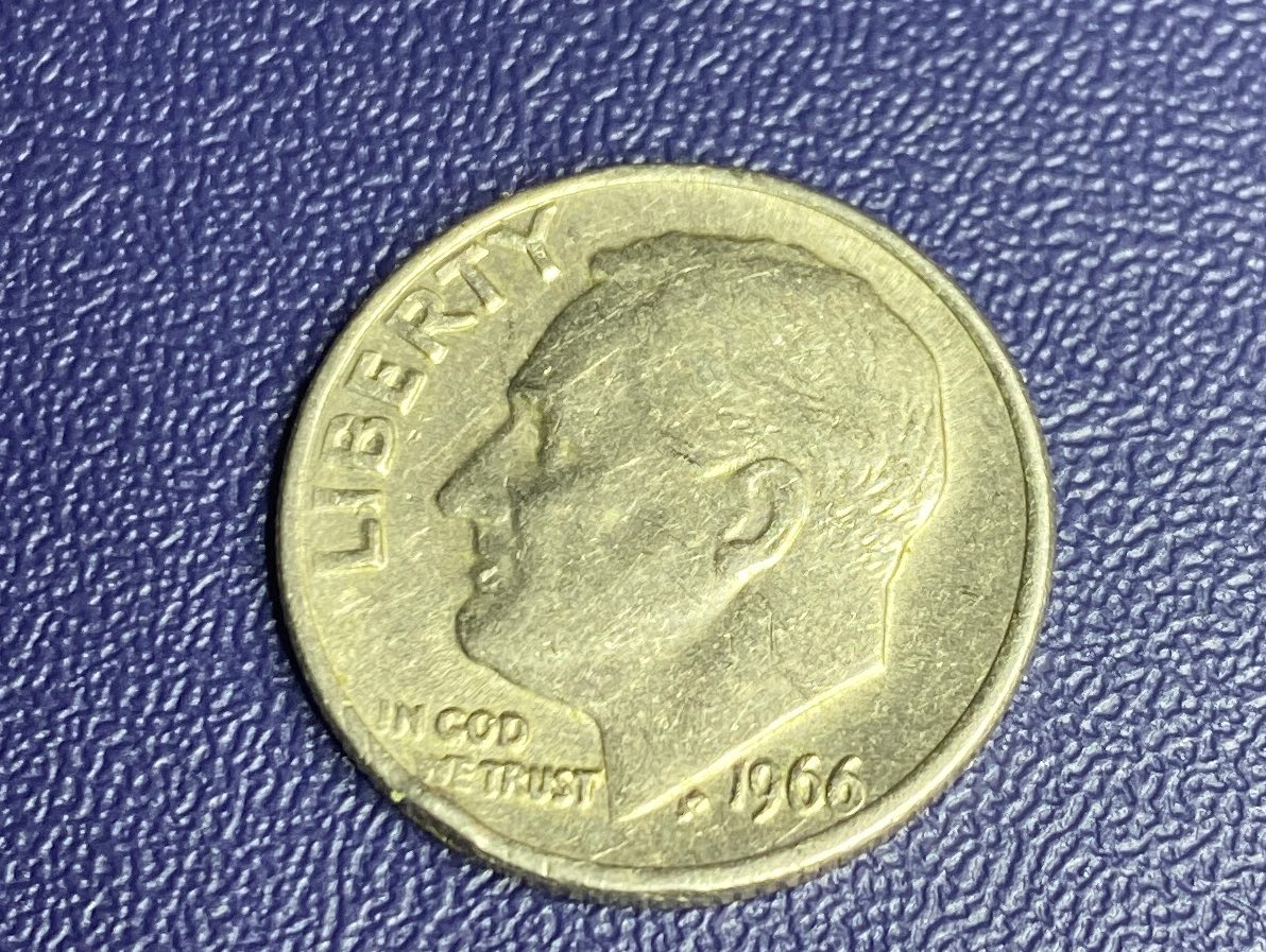 1966-Roosevelt-Dime-No-Mint-Mark-Possible-Doubled-Die