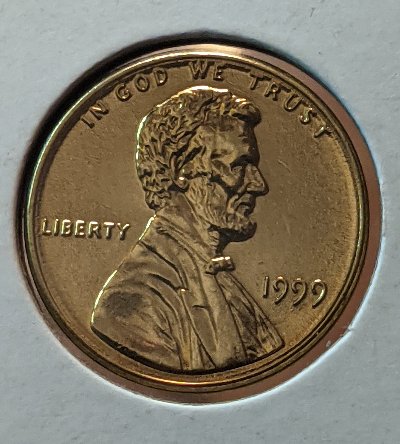 Is-This-1999-Lincoln-Memorial-Cent-Missing-It's-Copper-Coating?