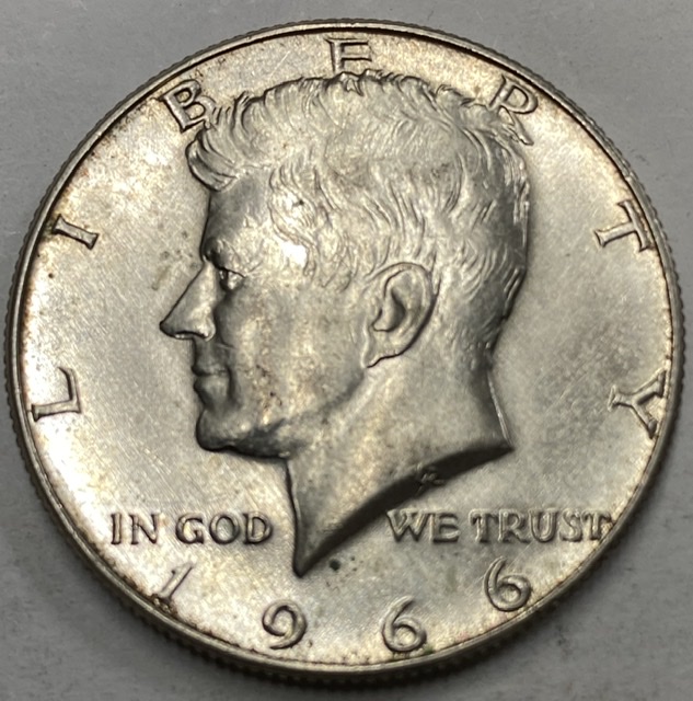 1966-P-Kennedy-Half-Dollar---Ear-And-Chin-Oddities