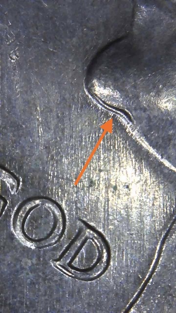 1966-P-Kennedy-Half-Dollar---Ear-And-Chin-Oddities