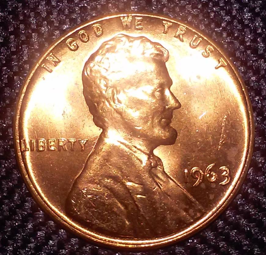 1963-Penny-Doubling-On-The-Face,-Date-And-Look-Like-Letter-On-Face?