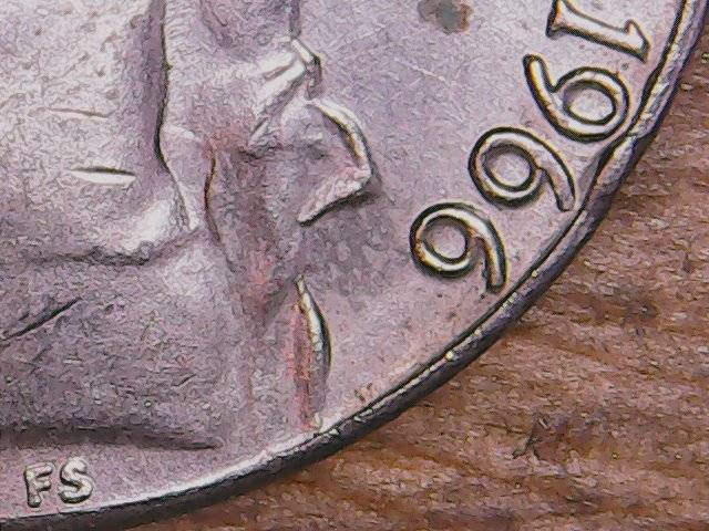 1966-P-Nickel-Hair-Ribbon-Extra-Thick-Or-Die-Chip