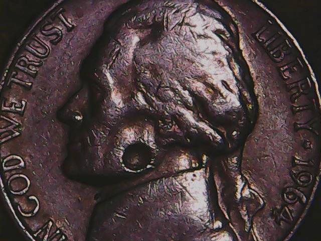 1964-Nickel-Hole-In-Face