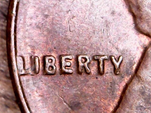 1955-P-Wheat-Cent-Lamination-Head,-Die-Chip-Possible-DDO