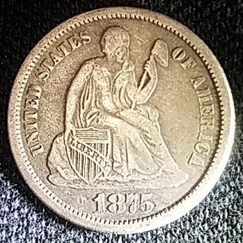 First-Post-Ever!-My-1875-S-Seated-Liberty-Dime-Found-Metal-Detecting!-Grade