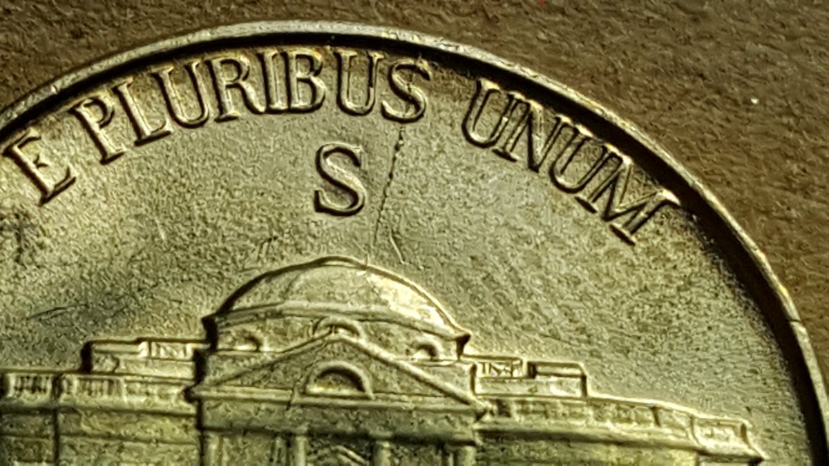1943-S-Nickel-Reverse-Die-Crack-Possible-Rim-To-Rim