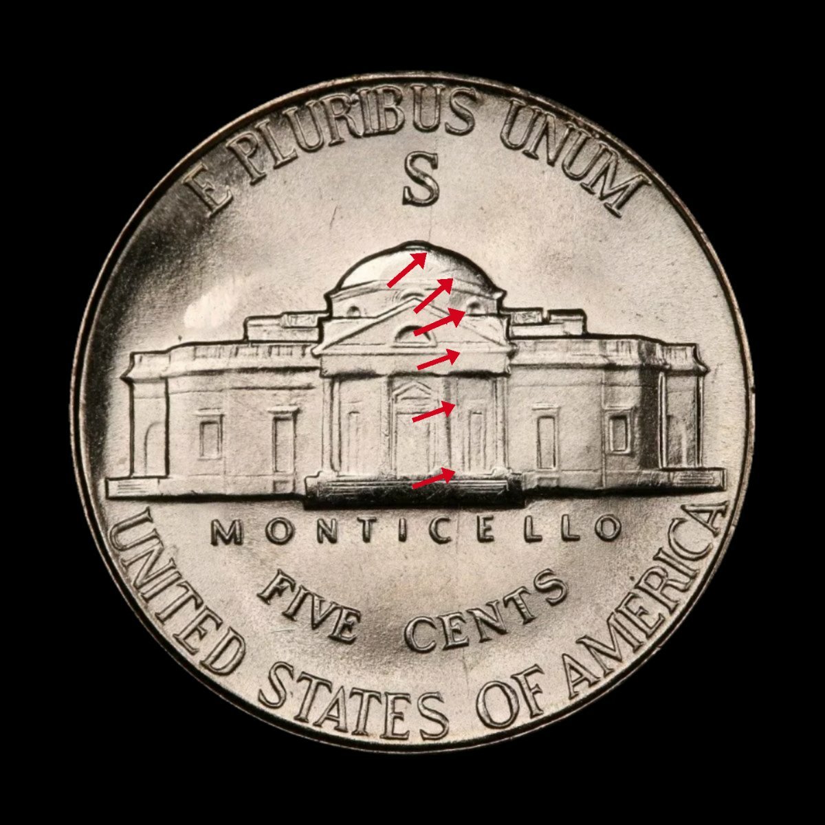 1942-S-Nickel-Bisecting-Rim-To-Rim-Die-Crack