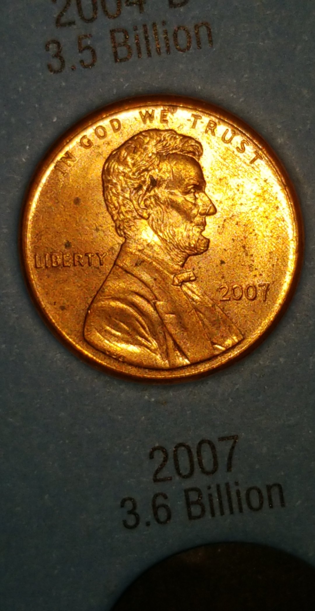 2007-Lincoln-Cent-Error-Cut-Through-Lincoln's-Face.-Have-You-Seen-This?