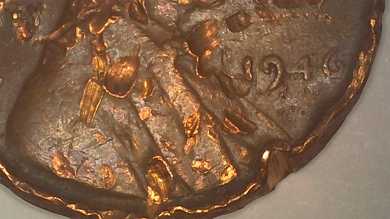 1946-Wheat-Cent-Distressed.--What-The-Heck?-Please-Help