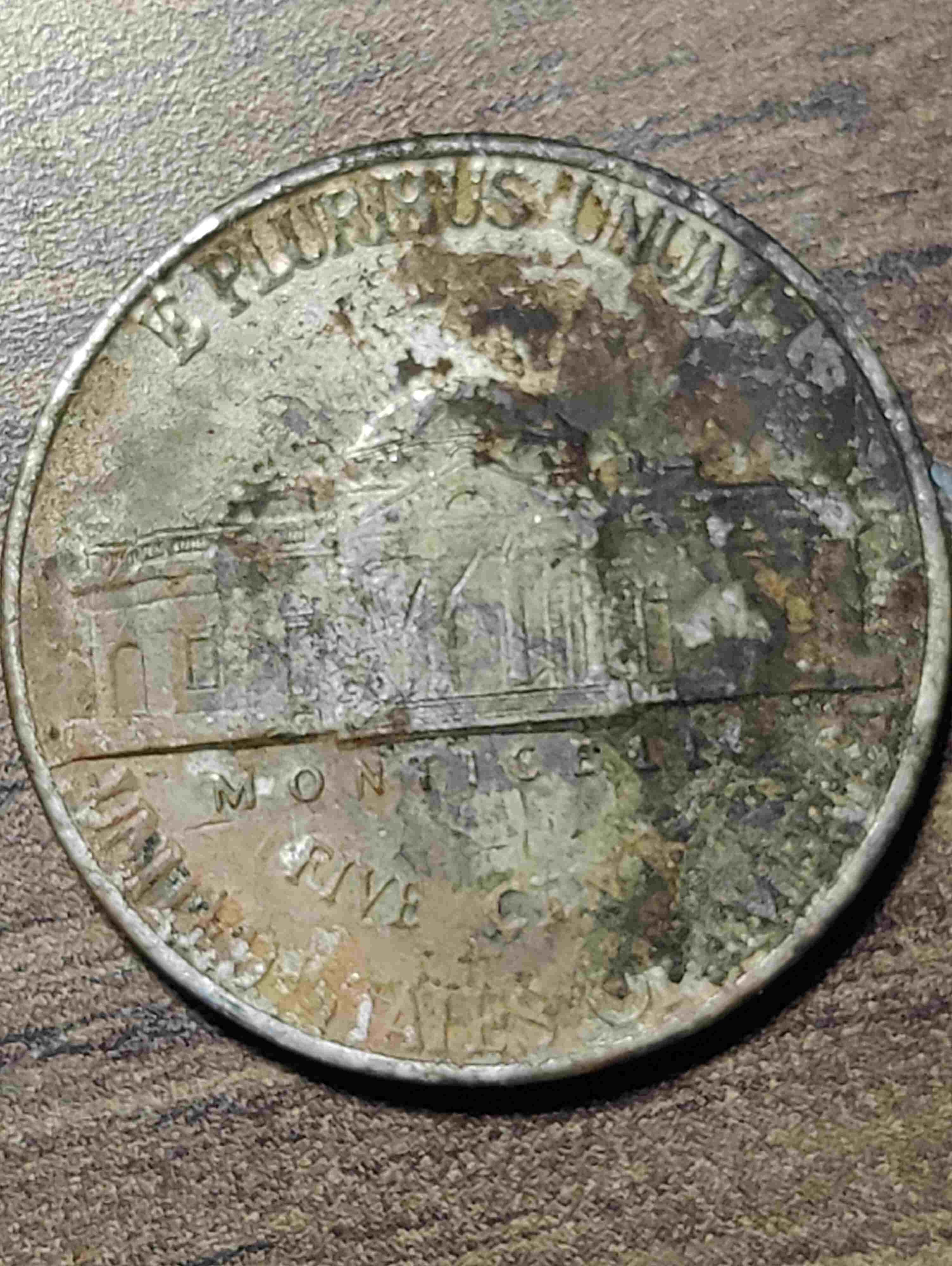 Unsure,-1999-Nickel-Or-69-Fullsteps-Severely-Damaged-Looks-Like-Strikethroughs-And-Stain