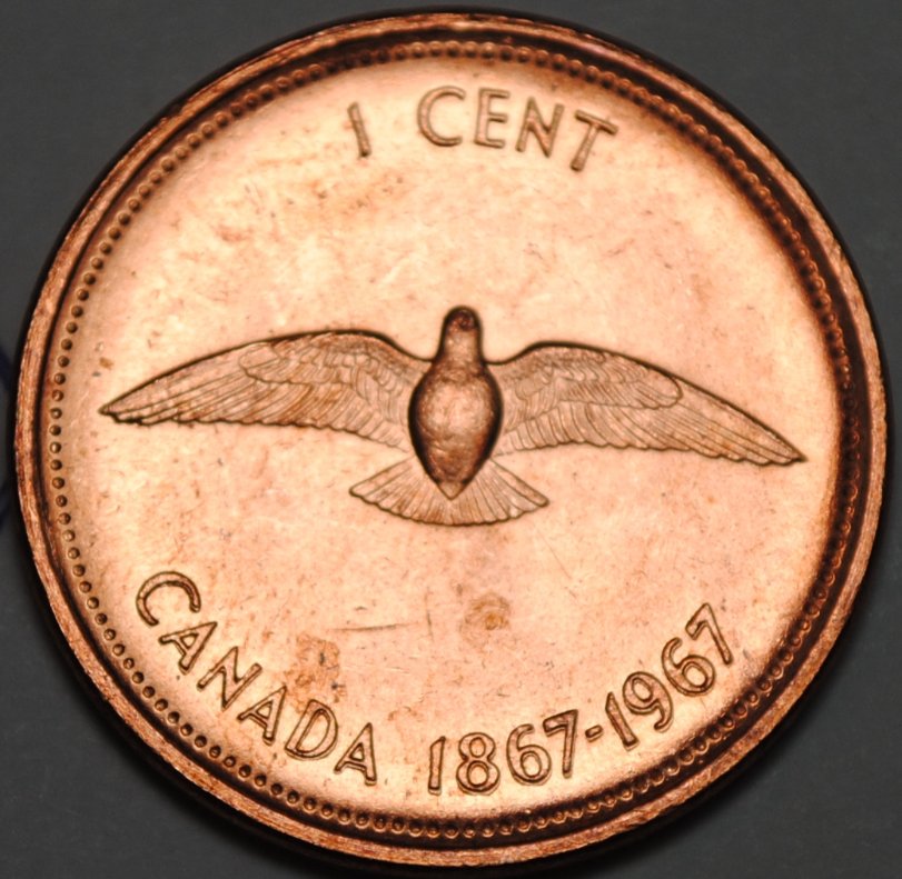 1967-1-Cent-Double-Date,-Matches-The-One-On-Coins-And-Canada