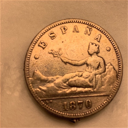 1870-Spanish-2-Pesetas-Coin,-But-With-Additional-Raised-Metalwork-2-Pesetas-Turned-Into-Jewelry
