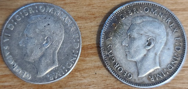 1943-D---6-Pence-Australia-Smaller/Less-Weight