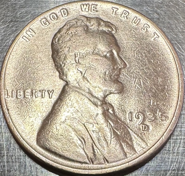 1935-D-Lincoln-Wheat-Cent-Pidt/Ghosting?