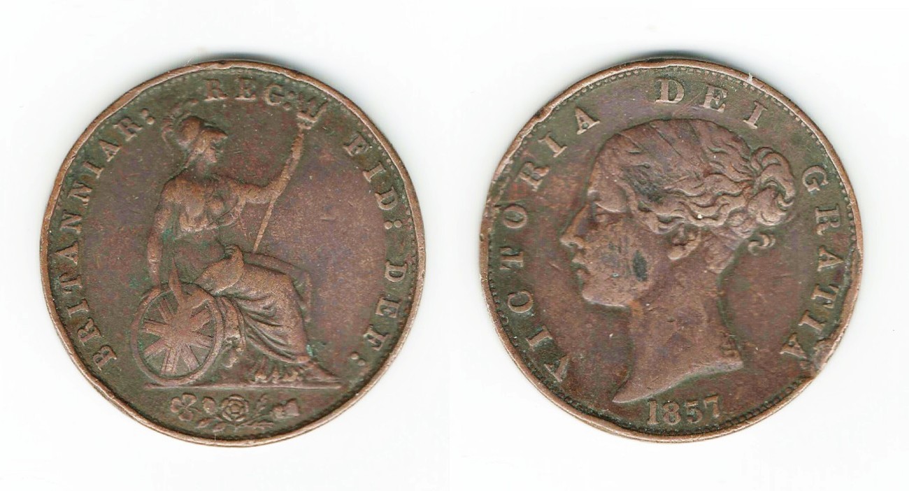 1858/7-Britain-Over-Date-Half-Penny-Coin,