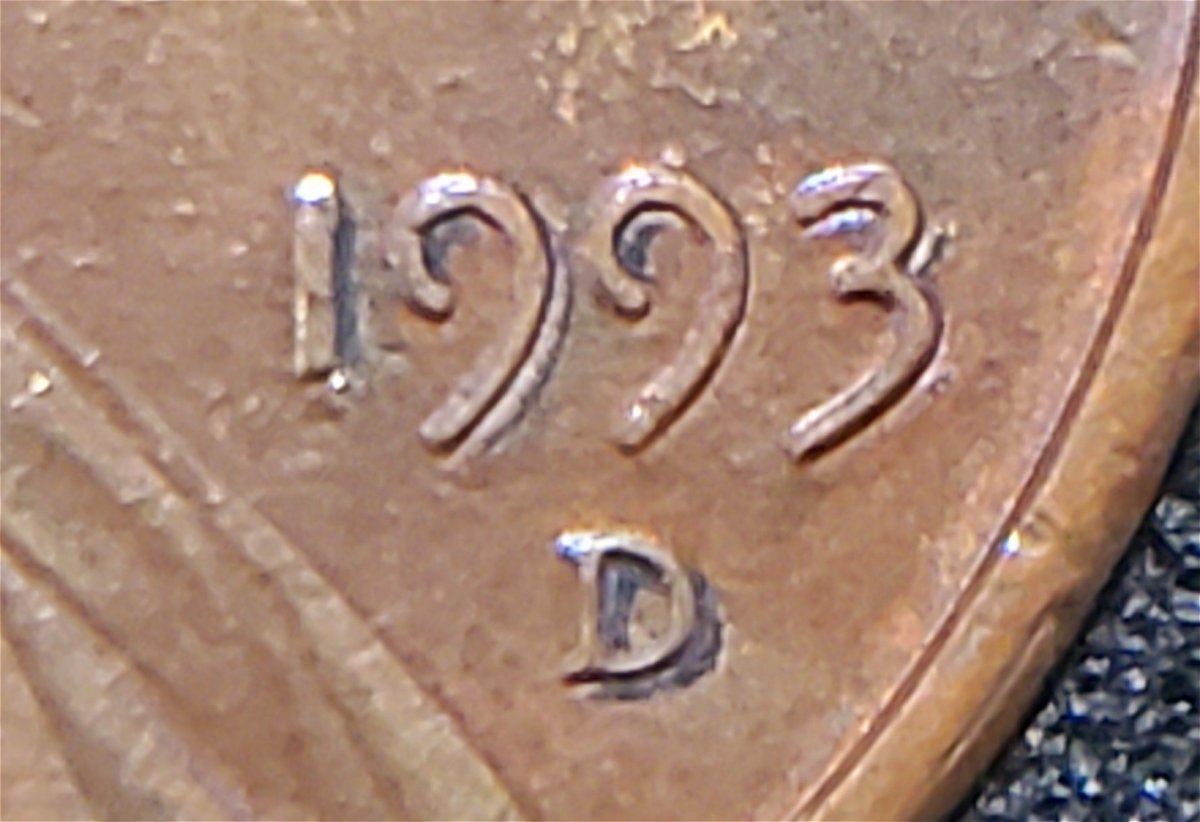 1993-D-Lincoln-Cent-/-Toning-/-DDO-1993-&-D-/-FS