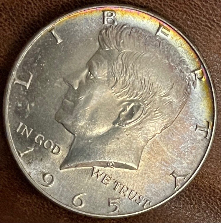 1965-Kennedy-Half-With-Some-Toning