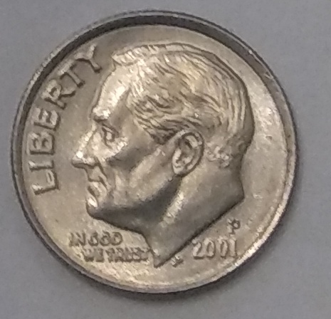 2001-P-Roosevelt-Dime-Marking-At-Reverse-Letter-