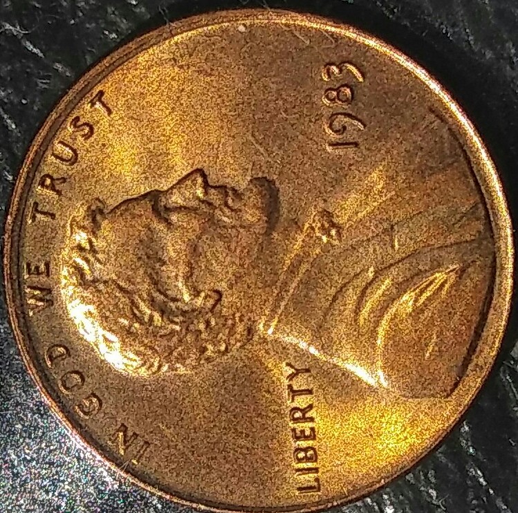 1983-Lincoln-Penny-No-Mintmark-..brass-Plated?