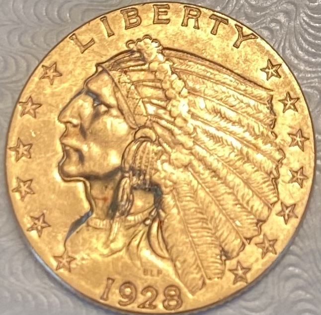 Gold-$2.50-Indian-Head-Quarter-Eagle-1914-D