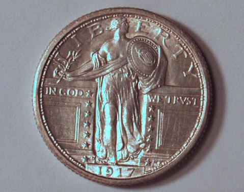 Coin-#1-From-A-Friend's-Father's-Collection:-1917-D-Type-I-Standing-Liberty
