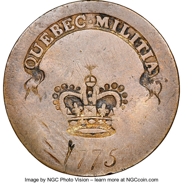 Info-Quebec-Militia-Button,-Coin