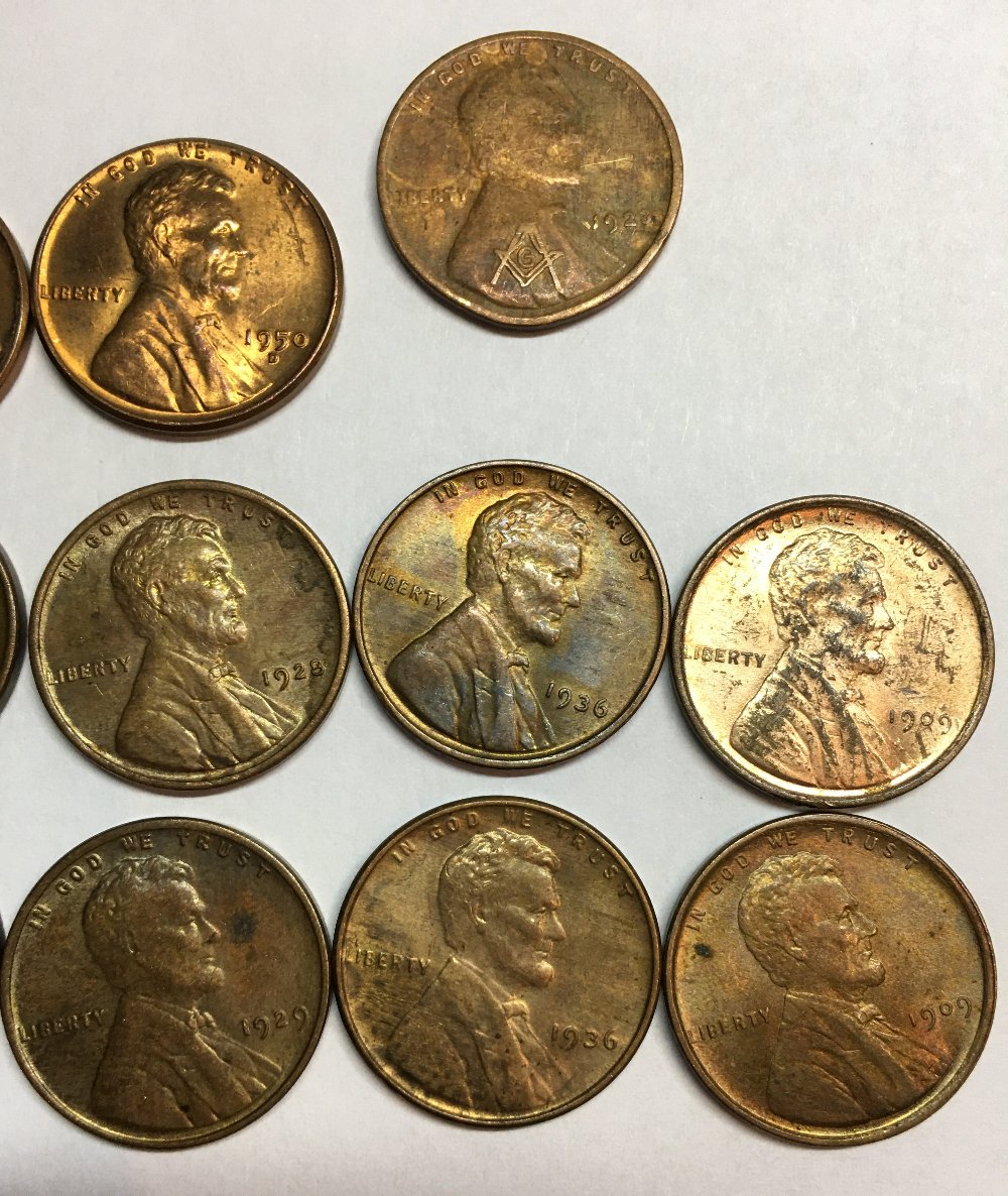 Wheat-Penny-Lot-Sent-With-Taped