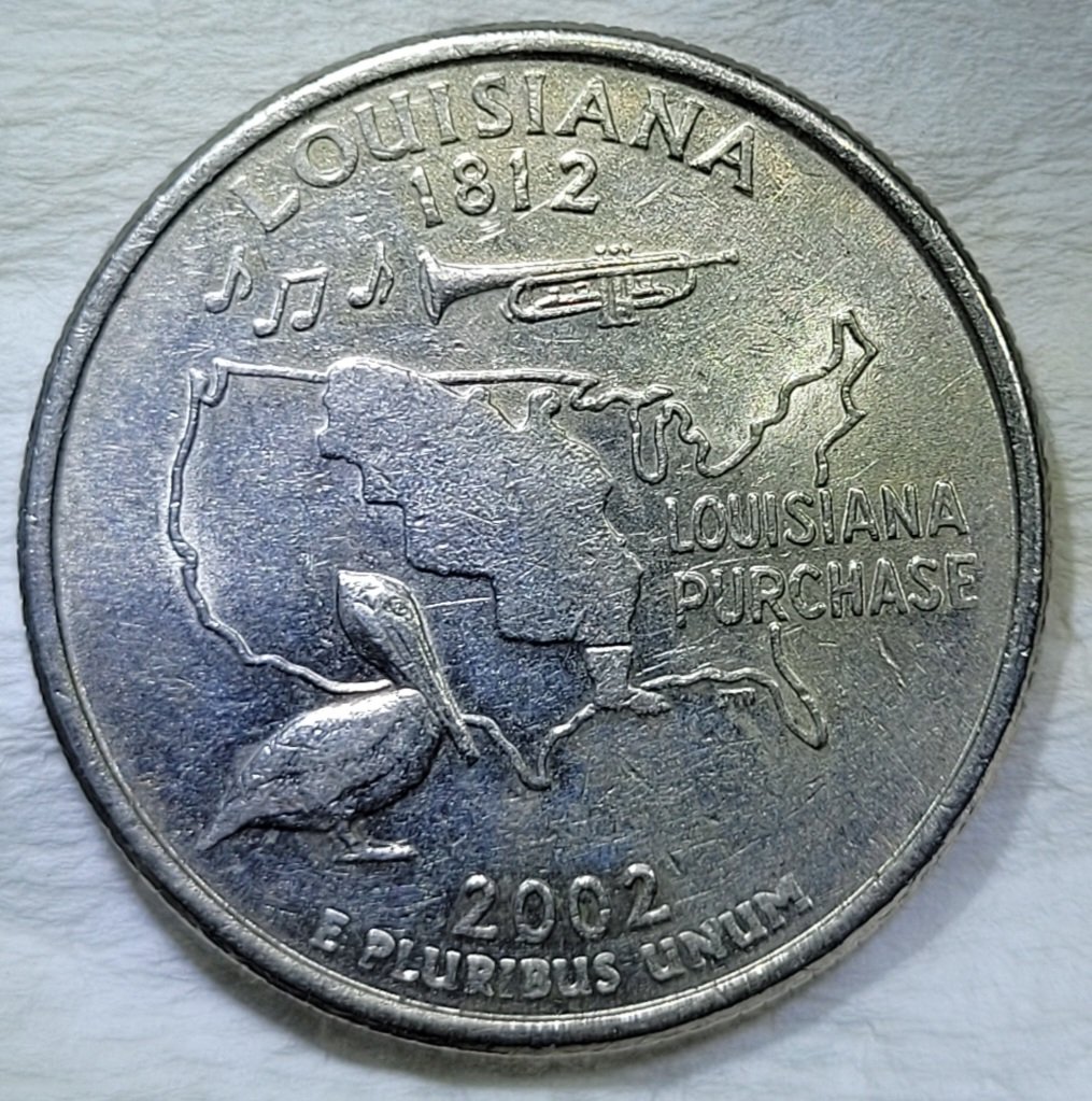 2002-D-Louisiana-State-Quarter-With-Small-Letter-D-S-Under-The-Word-Liberty.--What-Is-It?