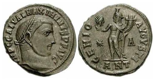 Solved:-Maximinus-II-Ae-Follis.-Imp-C-Gal-Val-Maximinvs-P-F-Avg