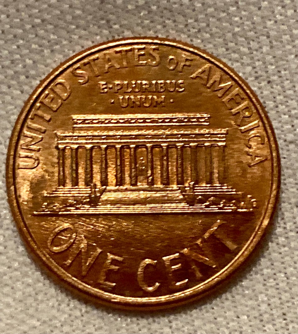 1996-D-Lincoln-Cent---Concentric-Lathe-Lines-On-Obverse