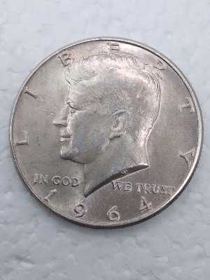 1964-P-Kennedy-Half-Dollar---Unusual-Different-Surfaces
