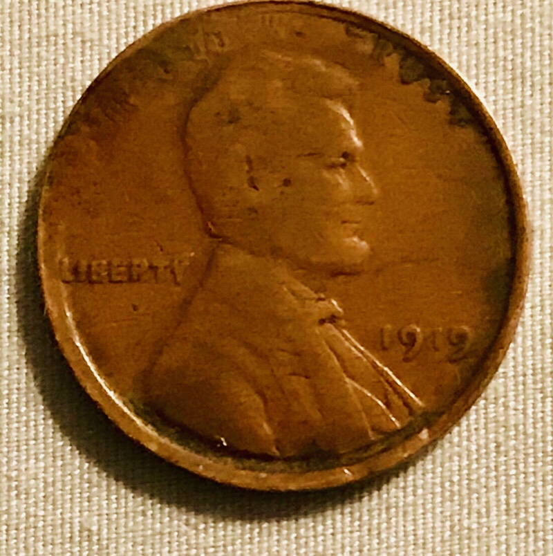 1919-P-Obverse,-Blank-Planchet-Reverse-With1918-Stamped-In-Reverse