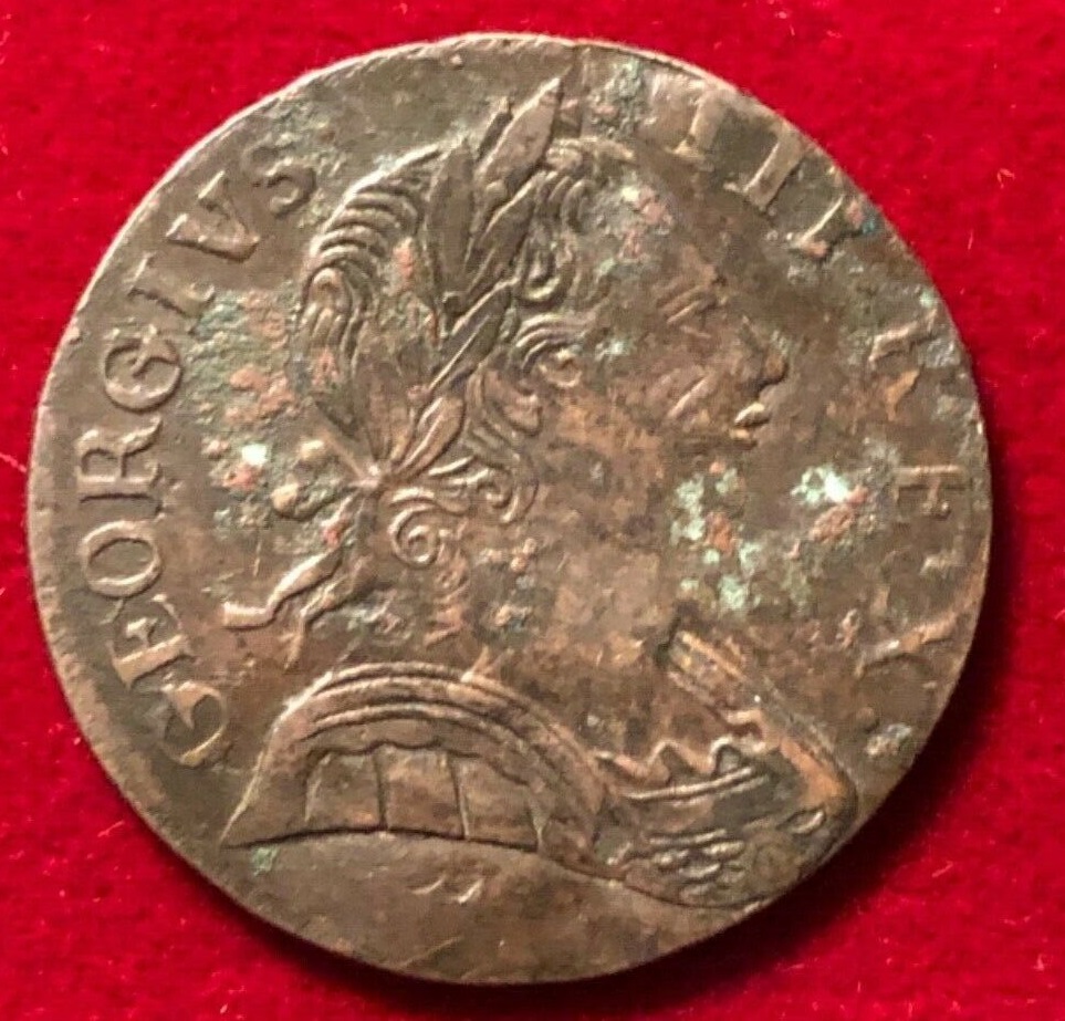Obverse-And-Reverse-Brockages-Of-George-III-Counterfit-Halfpennies