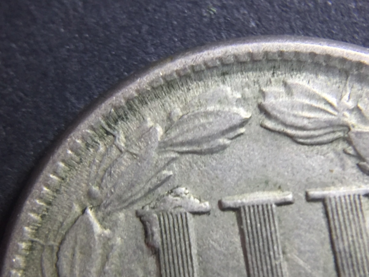 1866-Three-Cent-Nickel-Shattered-Die-Or-Retained-Cud's?