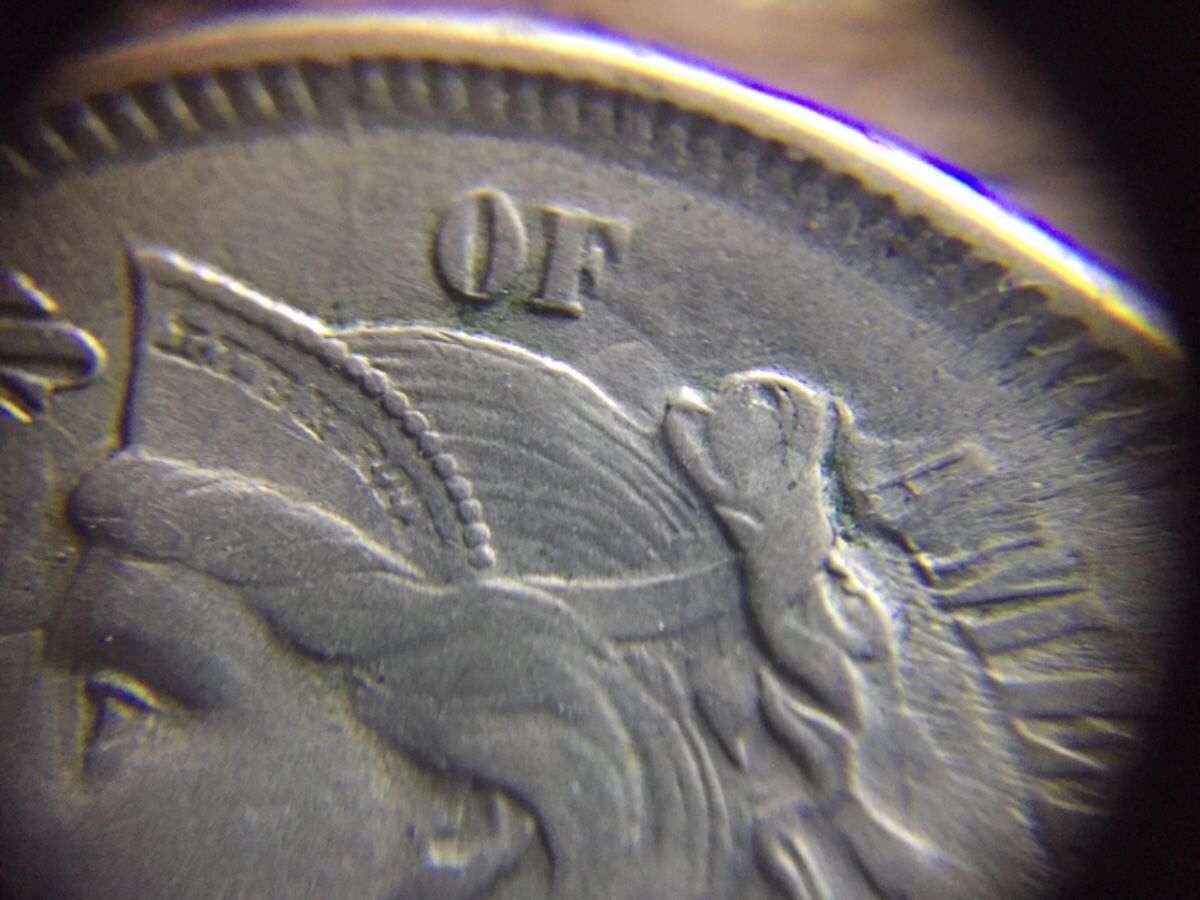 1866-Three-Cent-Nickel-Shattered-Die-Or-Retained-Cud's?
