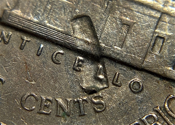 1940-S-Jefferson-Nickel-Struck-Through