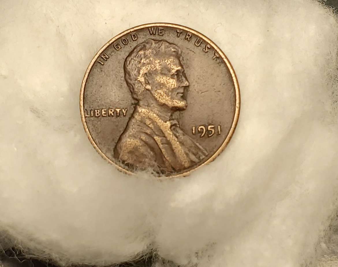 1951-No-Mint-Mark-Lincoln-Wheat-2.83-Grams