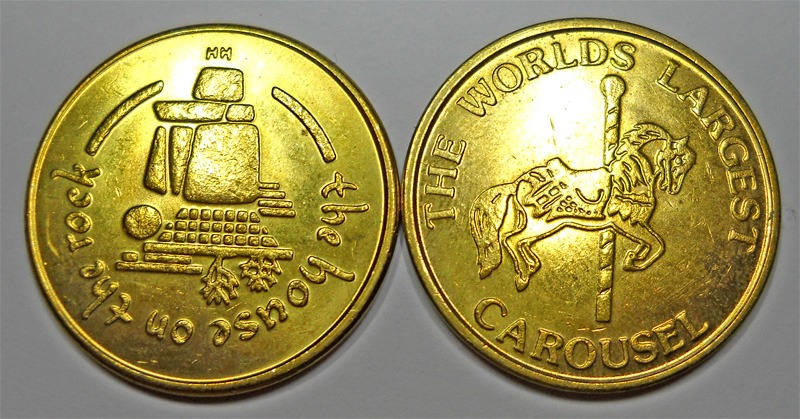 'the-House-On-The-Rock'-Brass-Coin-/-Token--Spring-Green-Wisconsin-