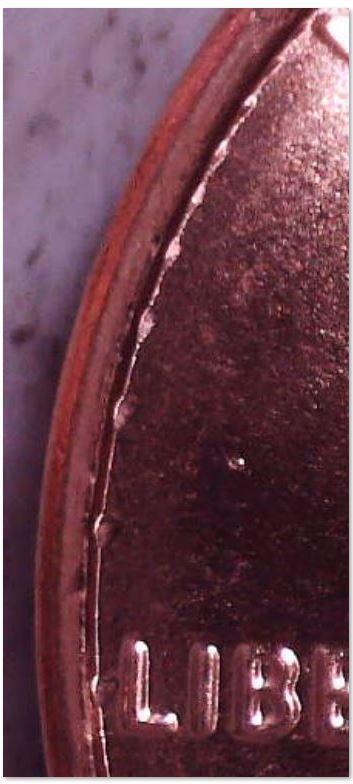 2022-P-Lincoln-Cent-Cud-Errors-Of-Finish-Coat-Bubbling?