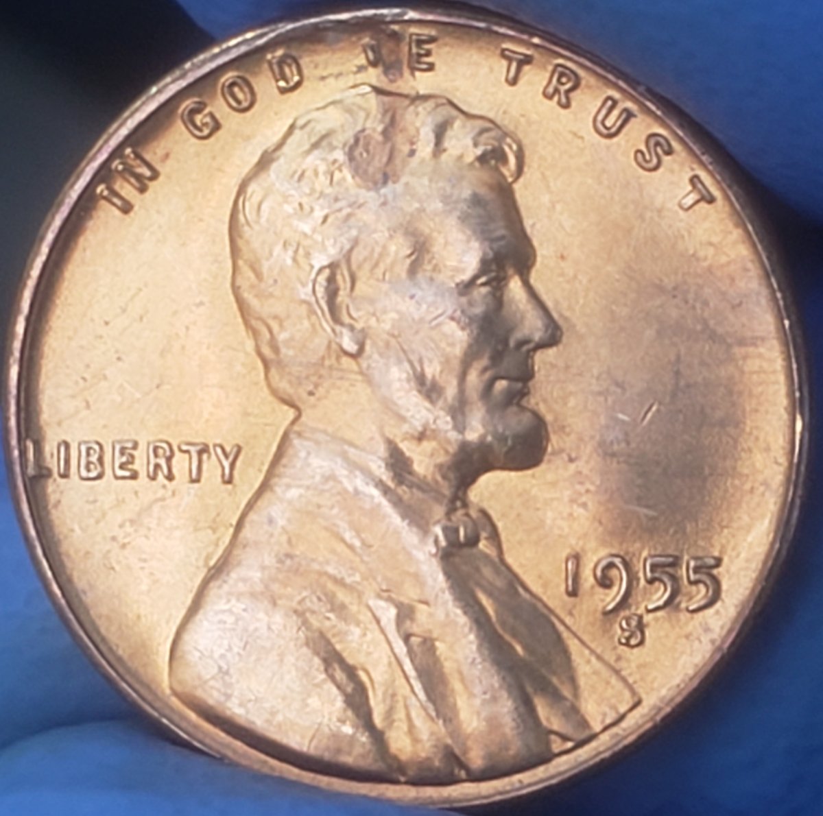 1955-S-LWC-Struck-Through-Obverse-And-Reverse
