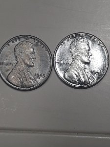 1943-S-Steel-Cent-With-Unusual--Dots-Above-The-E-In-Liberty?