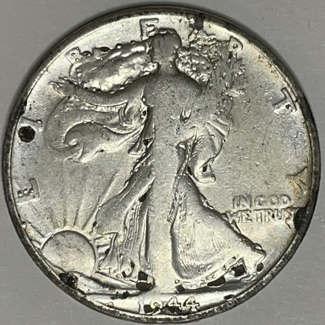 1944-Half-Dollar-Lamination-Peeling-And-Discolored-Reverse