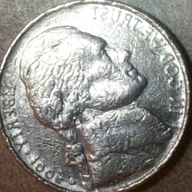 1995-D-Jefferson-Nickel-Looks-Wrinkly-All-Over