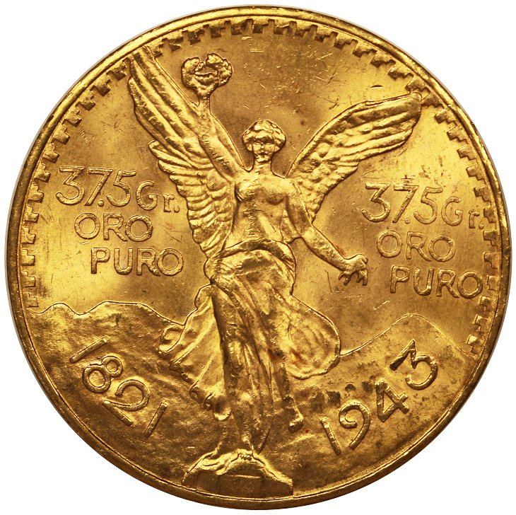 Mexico-50-Pesos-1943,-For-Grading