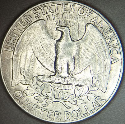 1985-D-Washington-Quarter-Appear-To-Have-Worn-Die-Crack-On-Eagle's-Leftwing
